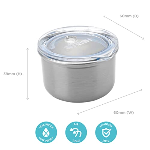 Smash Stainless Steel Mini Dressing/Sauce Pots, Blue, 60 ml Capacity (Pack of 3) - color: Blue, size: 3 x 60 ml (2 fl oz)
