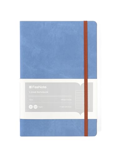 Lined Journal Notebook 5.5 x 8.3in (A5), 244 Pages, PU Leather Hardcover, 100gsm Thick Paper, Professional Notebook for Writing, Office & Work, Calendar Card Included (2025)(Light Steel Blue) - color: Light Steel Blue, size: A5（2025）