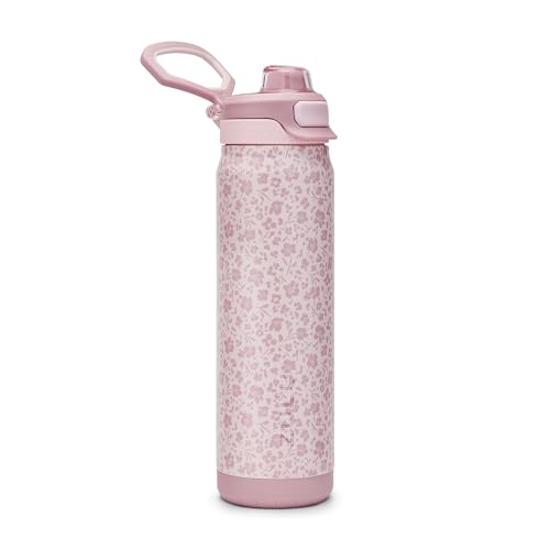 ZULU Powerfill Pro 24oz Stainless Steel Water Bottle - You're Wild Flower - color: Primrose Pink, style: 24oz