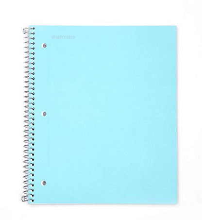 Mintra Office Durable Spiral Notebooks, 1 Subject, (Teal, College Ruled 12pk), 100 Sheets, Poly Pocket, Moisture Resistant Cover, School, Office, Business, Professional - color: Teal, size: College Ruled 12pk