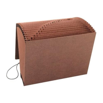 Smead TUFF Expanding File 21 Pockets, Alphabetic (A-Z), Flap and Cord Closure, Letter Size, Redrope (70318) - size: Letter Size, style: Alphabetic (A-Z)
