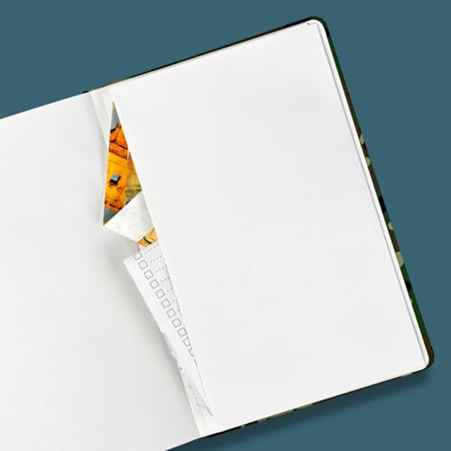 RICCO BELLO Wide Ruled Hardcover Diary Journal, Space Rocket | Bookmark, Band Closure, Storage Pocket, 5.7 x 8.4 Inches, 192 Pages - color: Space Rocket