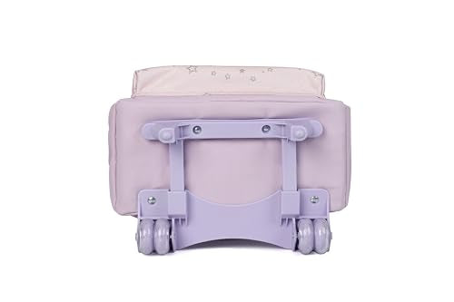 Kids Backpack for Girls Luggage School Trolley Bag with Lunch Box 3pc Set (HEY PURPLE) - color: Hey Purple
