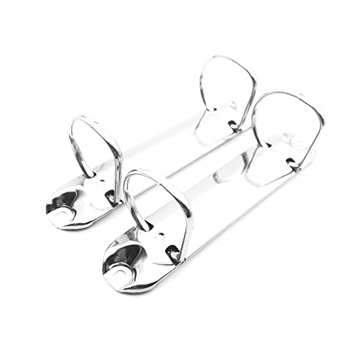 2Pcs Top Binding 2 Ring Binder Mechanism, 2 D-Rings, 30mm Inner Height, 26mm Base Width, 133mm=5.2 inch Length, No Boosters, Ring Binder Parts for DIY Planner