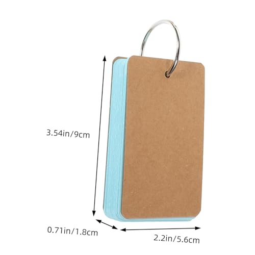 FOMIYES 50sheets Portable Blank Flash Cards with Binder Rings Durable Note Cards Colors for Learning Memo and Creative Diy Projects Students and Office Use