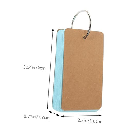 FOMIYES 50sheets Portable Blank Flash Cards with Binder Rings Durable Note Cards Colors for Learning Memo and Creative Diy Projects Students and Office Use