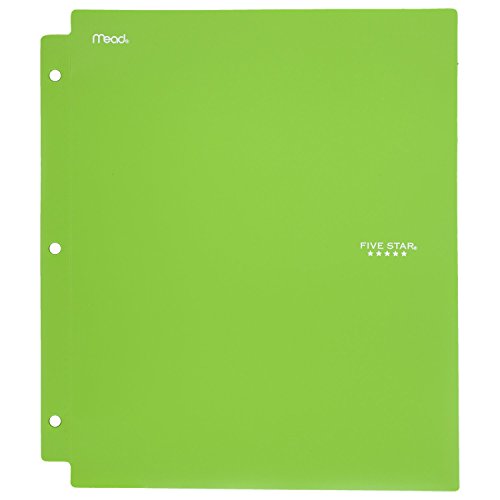 Five Star 2 Pocket Folders with Prong Fasteners, Folder with Pockets, Plastic, Color Selected For You, 1 Count (34084)