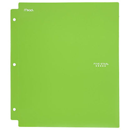 Five Star 2 Pocket Folders with Prong Fasteners, Folder with Pockets, Plastic, Color Selected For You, 1 Count (34084)