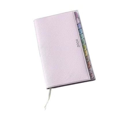 2026 Leather Academic Planner with Ribbon Bookmarks Dated 2026 Weekly Planner Notebook for Daily Scheduling 3.8x5.98Inch Travel Diary