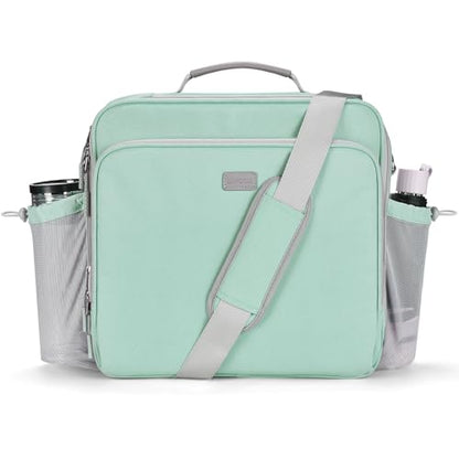 3 Inch 3-Ring Zipper Binder with Water Bottle Holder and Handle | D-Ring Zip Up Binder with Shoulder Strap, 700 Sheet Capacity, Compatible with 13" MacBook/Tablet, for School, Office, Green - color: Green