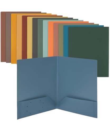 Mr. Pen- Plastic Folders with Pockets, 15 pcs | Aesthetic File Folder with Business Card Slot, 2-Pocket Folder, Back to School, Office, Filing Supplies - color: Autumnal Elegance, size: 15 Pack