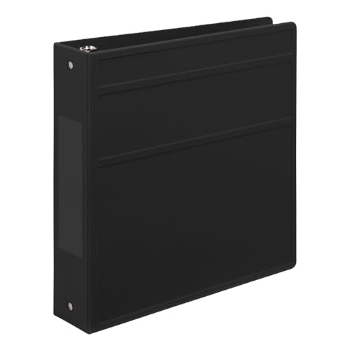 Carstens 2-Inch Heavy Duty 3-Ring Binder - Side Opening, Black, Durable Plastic, Precision No-Gap Rings, Waterproof Covers, No Pockets, Holds 300 Letter-Sized Sheets, BPA-Free, Made in USA (5829-3R) - color: Black, size: Individual