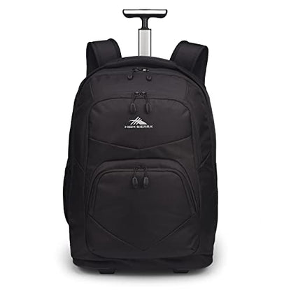 High Sierra Freewheel Pro Wheeled Backpack, Rolling Laptop Bag for Travel, Fits most 15” Laptops, 40L, Black - color: Black, size: 21" Height