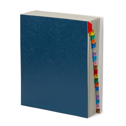 Blue Summit Supplies A-Z Desk File Sorter, Letter, 20 Dividers, Blue | Expanding alphabetical sorter, 20 A-Z dividers, for mail, files, invoices, and desktop organization
