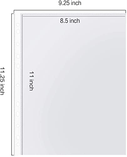 Sheet Protectors, 500 Count Bulk Clear Page Protectors for 3 Ring Binder, Top Loading Plastic Sleeves 8.5 x 11 inch - size: Standard, 500 Count