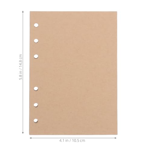 Housoutil 6-Ring A6 Blank Refill Paper for Journals and Planners 300 Sheets Unlined Loose Leaf Filler Paper for Aesthetic Binders and Note-taking