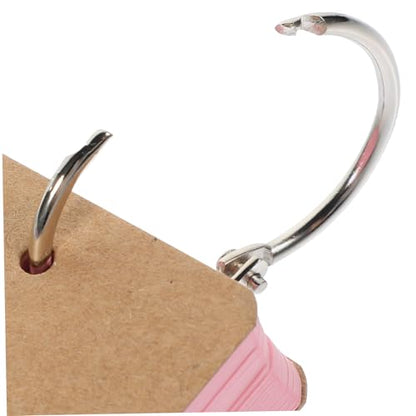 SHERCHPRY 50sheets Blank Learning Flash Cards with Binder Rings Memo Cards for Note-taking and Study for Students Office Use and Diy Projects