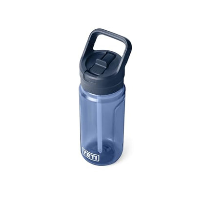 YETI Yonder 600 ml/20 oz Water Bottle with Yonder Straw Cap, Navy - color: Navy, size: 20 Ounces