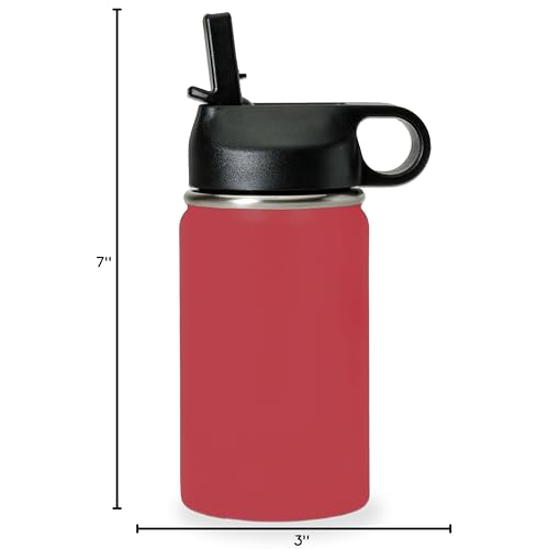 LaserGram Personalized Water Bottle, Grad Cap Class of 2023, 2024, 2025, 2026, 2027, Stainless Steel Double Wall Vacuum Insulated with Flip Top Straw, Custom Engraved Gift (12oz / 335ml Maroon) - color: Maroon, size: 12 Ounces