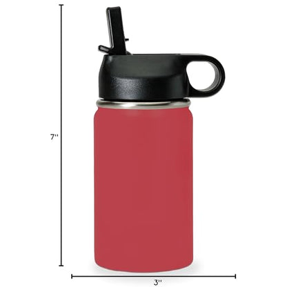 LaserGram Personalized Water Bottle, Grad Cap Class of 2023, 2024, 2025, 2026, 2027, Stainless Steel Double Wall Vacuum Insulated with Flip Top Straw, Custom Engraved Gift (12oz / 335ml Maroon) - color: Maroon, size: 12 Ounces