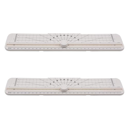 2PCS Paper Cutter Slider, 12 Inch Portable Paper Trimmer, Straight Cutting Guillotine, Cardboard Cutter for Paper Photo Vinyl Label Coupon Craft Paper(White) - color: White