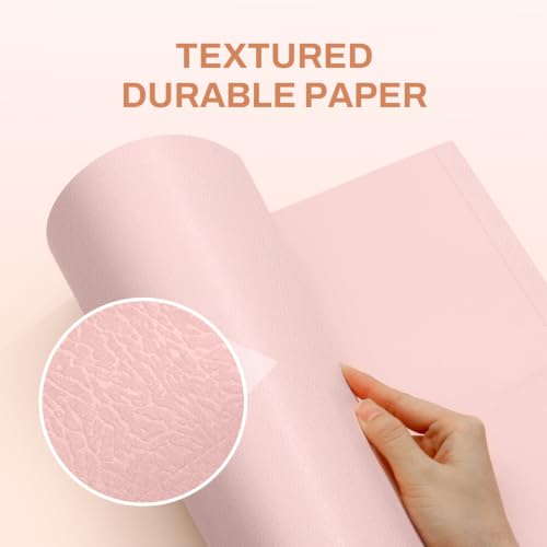 SUNEE Two Pocket Folders, 25 Pack File Folders with Business Card Slot, Textured Paper, Fit Letter Size Paper, Paper File Folder for School Office Home Business, Pink - color: Pink, style: 25-Pack
