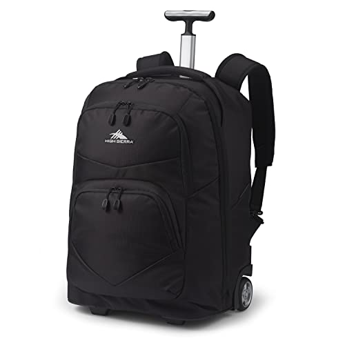 High Sierra Freewheel Pro Wheeled Backpack, Rolling Laptop Bag for Travel, Fits most 15” Laptops, 40L, Black - color: Black, size: 21" Height