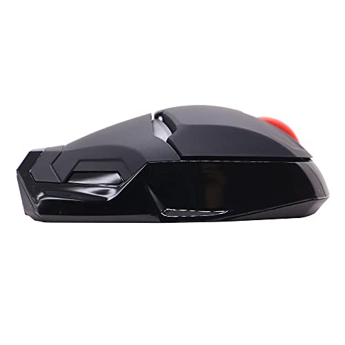 Wireless Iron Man Mouse 2.4G Optical Computer Mouse for Desktop Laptop PC Mac (Black) - color: Black