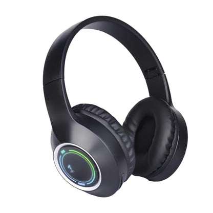 Bluetooth Headphones Over Ear,Wireless Headphones Low Latency, Hands-Free Calls, Noise Reduction Headphones Deep Bass, HiFi Stereo Foldable Headset for Sports Travel Cellphone Tablet Office