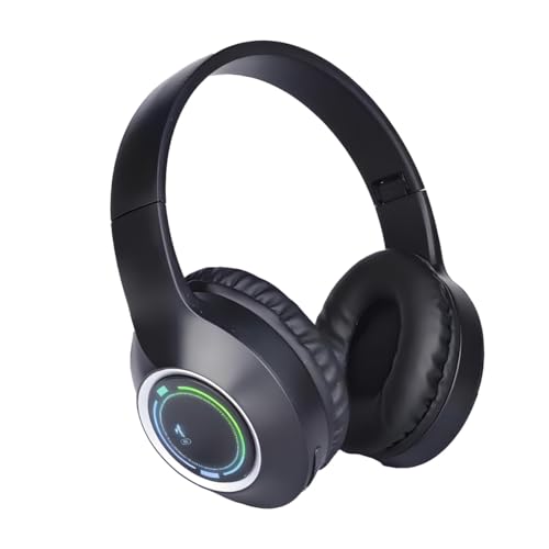 Bluetooth Headphones Over Ear,Wireless Headphones Low Latency, Hands-Free Calls, Noise Reduction Headphones Deep Bass, HiFi Stereo Foldable Headset for Sports Travel Cellphone Tablet Office