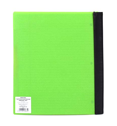 Mintra Office Durable PREMIUM Spiral Notebook, ((Green, 1 Subject, 8.5in x 11in)), Fabric Covered Coils, No Snags, Removable Adjustable Pocket Dividers, Ruler, Organization, Customizable - color: Green, size: 1 Subject (8.5in x 11in)