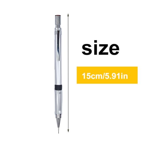 3PCS Mechanical Pencil Set 2.0mm 2B Refillable Auto Pencils Built-in Sharpener 1 Box (36 Color Leads) 1 Eraser Smooth Writing & Drawing Tools for Artists, Office & School Supplies Sketching Drawing