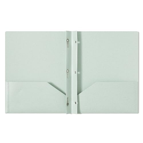 U Brands U-Eco Poly 2-Pocket Pronged Folders, Set of 12, Assorted Brights, Built-in Metal Prongs, Letter Size (6599U01-12)