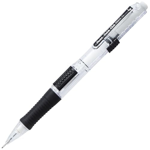 Pentel Quick Click Mechanical Pencil, (0.5mm), Includes Refill Lead and Erasers, Pack of 8 Pencils (PD215LEBP8)