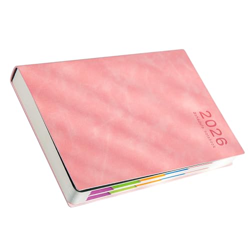 2026 Day Planner 2026 Leather Academic Journal Notebook with 360 Pages Lined for Men Women Daily Scheduling Planning Student Study Schedule Organiser - color: B
