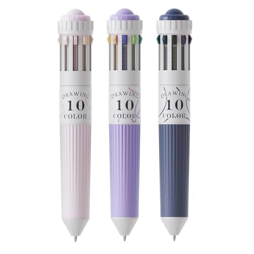 30 Colors Multicolor Pens, 3 Pack 10-in-1 | Retractable Ballpoint Pens, 0.8mm Smooth Writing Colored Pens with Rolling Top for Journaling, Adults, Artists - color: 3PCS-30 Colors Series2