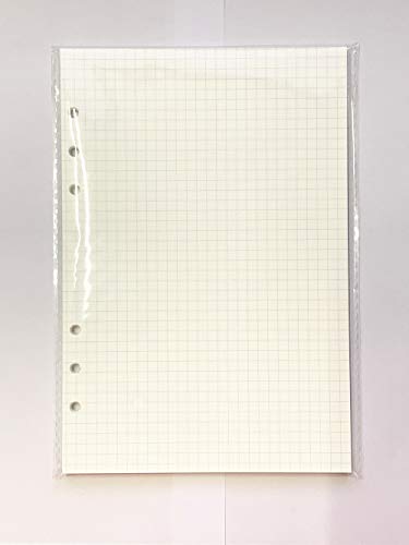 Grid Square Spiral Notebook Refill,A5 Planner Inserts 6 Ring Binder Refill, for Filofax, 90 pages double sided printed, Harphia(A5 5.59 x 8.27'',Gridsquare) - color: Grid Square, size: A5