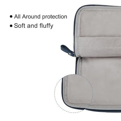 MOSISO Laptop Sleeve Bag 13 inch Compatible with MacBook Neo 13 A18/Air 13.6 inch 2026-2022 M4 M3 M2/Air 13 inch 2022-2018 M1/Pro 13 2026-2016 M2 M1, PU Leather Padded Bag Waterproof Case,Peacock Blue - color: Peacock Blue, size: 13 inch