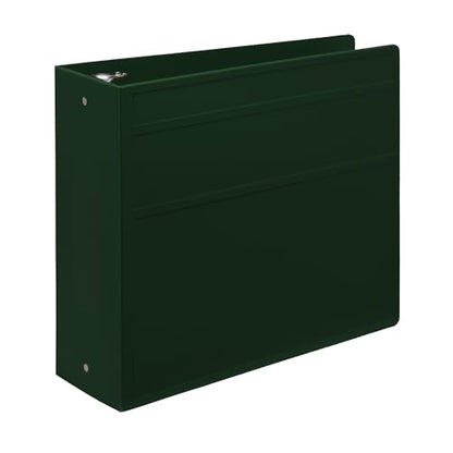 Carstens 4-Inch Heavy Duty 3-Ring Binder - Side Opening, Forest Green, Durable Plastic, Precision No-Gap Rings, Waterproof Cover, No Pockets, Holds 600 US Letter Sheets, BPA-Free Made in USA (1850-3R) - color: Hunter Green, size: Individual