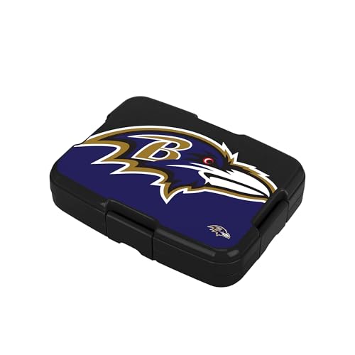 FOCO NFL Unisex-Adult Officially Licensed 2-Tone Big Logo Team Color Football Leak Proof 5 Compartment Bento Lunch Box - Baltimore Ravens - color: Baltimore Ravens