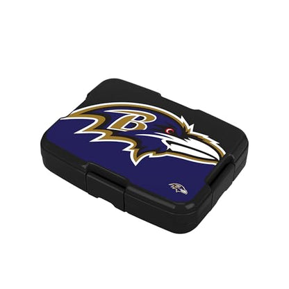 FOCO NFL Unisex-Adult Officially Licensed 2-Tone Big Logo Team Color Football Leak Proof 5 Compartment Bento Lunch Box - Baltimore Ravens - color: Baltimore Ravens