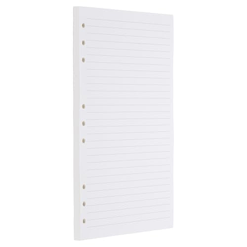 PATIKIL B5 Ruled Refills Inserts 9-Ring Binder Loose Leaf Planner Filler Paper Planner Inserts, 80 Sheets/160 Pages, Lined, White - size: B5, style: Lined
