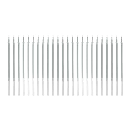 PATIKIL 0.5mm Gel Pens Refills, 24 Pack Gel Pens Metallic Ink Fine Point Colored Refill Set for Adults Coloring Books Journaling Scrapbooking Art Drawing, Silver - color: Silver