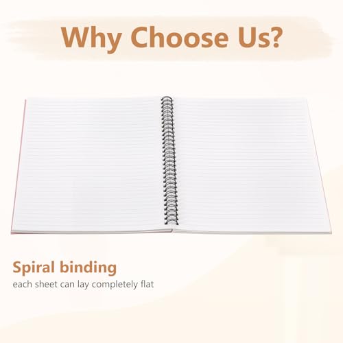 Fuutreo 6 Pack B5 Spiral Notebooks 10.5 x 7.45 Inch College Ruled Aesthetic Journal Kraft Hardcover 70 Sheets (140 Pages) Spiral Notebook for Office Students Work Journaling(Retro Series,Classical) - color: Retro Series