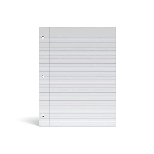 STAPLES Reinforced Filler Paper, 8.5” x 11”, College Ruled, 100 Sheets/Pack, 12‑Pack - size: 8.5'' x 11'', style: 1,200 Sheets