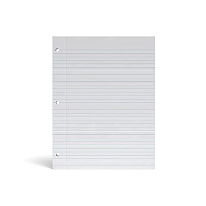 STAPLES Reinforced Filler Paper, 8.5” x 11”, College Ruled, 100 Sheets/Pack, 12‑Pack - size: 8.5'' x 11'', style: 1,200 Sheets