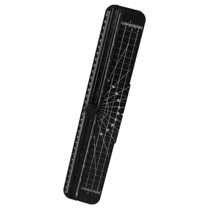 Semme Cutter Portable and Precise Sliding Trimmer for Scrapbooking Journals and Cards Lightweight and Versatile (Black) - color: Black
