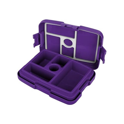 FOCO NFL Unisex-Adult Officially Licensed 2-Tone Big Logo Team Color Football Leak Proof 5 Compartment Bento Lunch Box - Minnesota Vikings - color: Minnesota Vikings