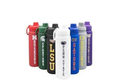 Penn St Water Bottle - White Double Walled Stainless Steel 24 oz Keeps Drinks Cold or Hot - color: Penn State - White