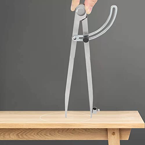 16 inch Compass for Geometry, Compass for Woodworking, Precision Woodworking Compass with Wing Divider and Pencil Holder, Large Compass for Geometry, Woodworking Compass, Drafting, Drawing Compass - size: 16in